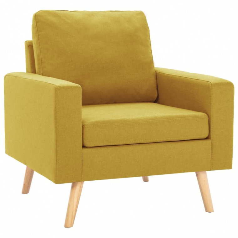 Fotel, żółty, tapicerowany tkaniną kod: V-288699
