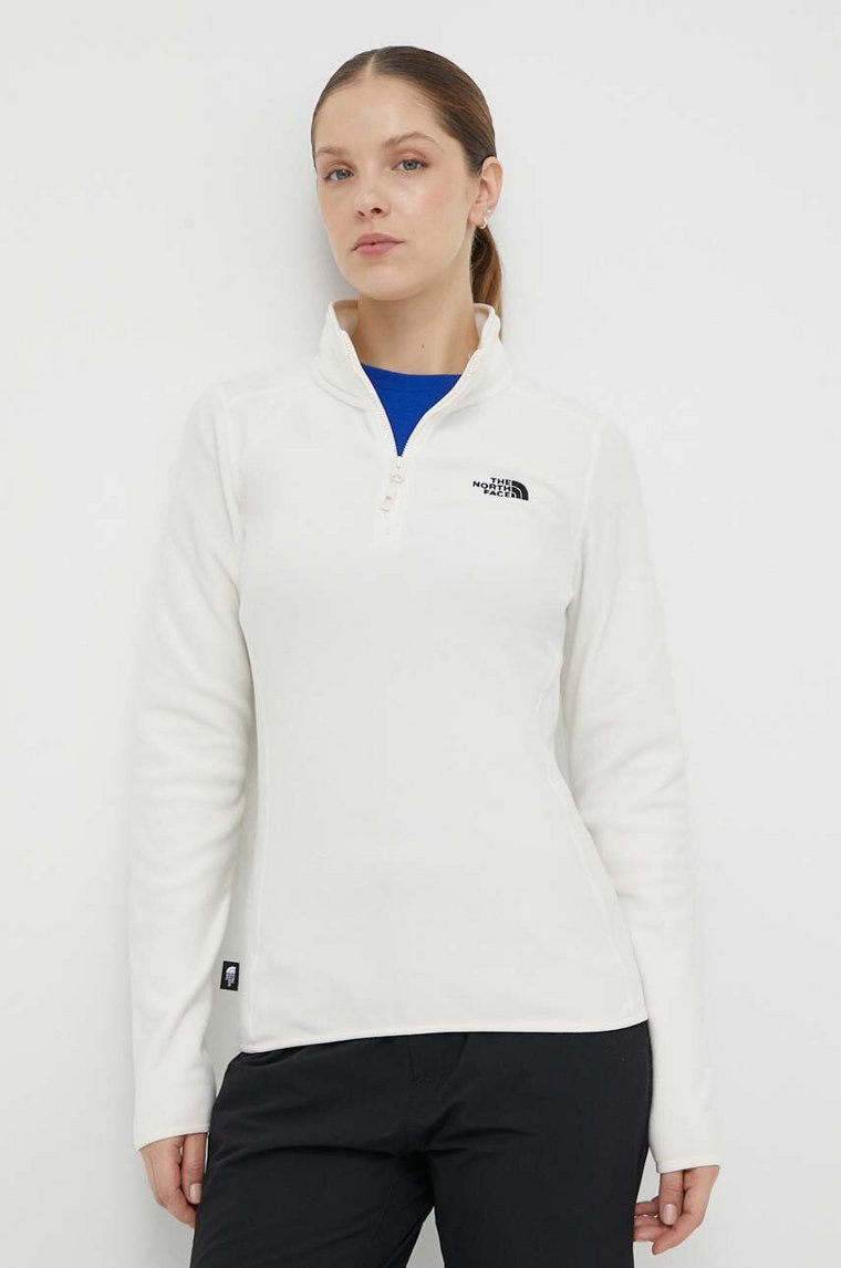 The North Face bluza sportowa 100 Glacier kolor beżowy gładka NF0A855MQLI1