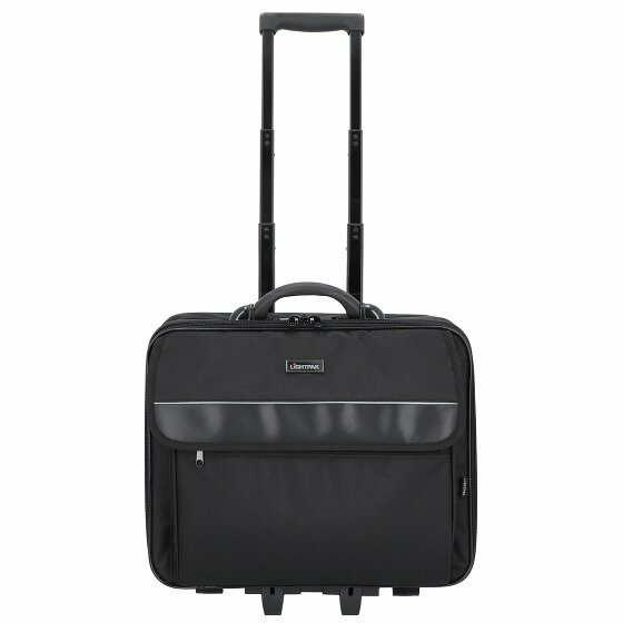 Lightpak Treviso 2-kołowy wózek biznesowy z przegrodą na laptopa 39 cm schwarz