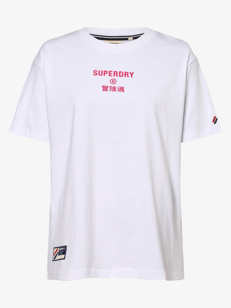 Superdry - T-shirt damski, biały