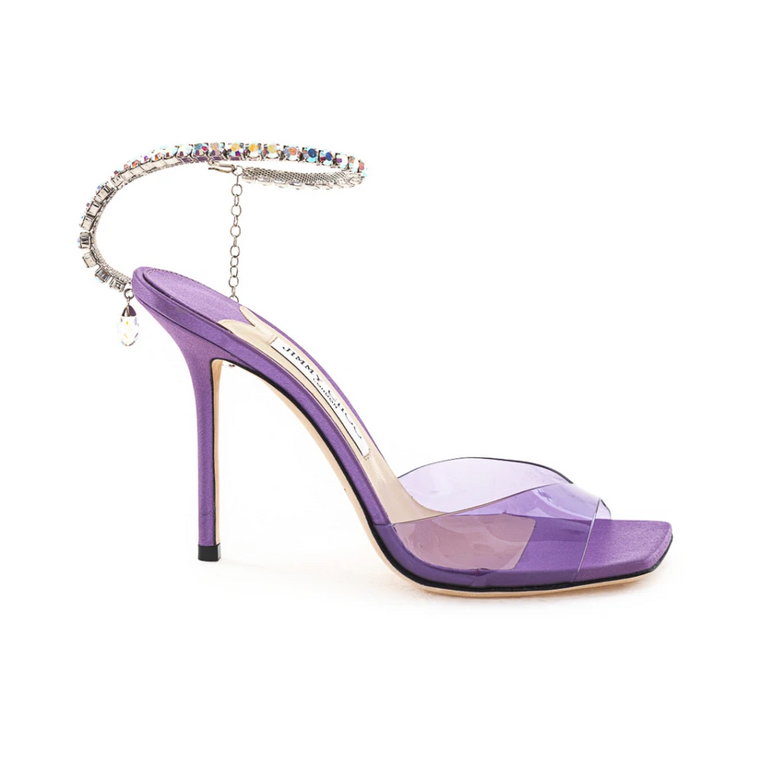 Elegancki sandał z PVC i satyny Jimmy Choo