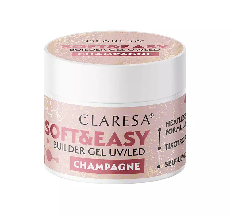 CLARESA SOFT & EASY ŻEL BUDUJĄCY UV/LED CHAMPAGNE 45G