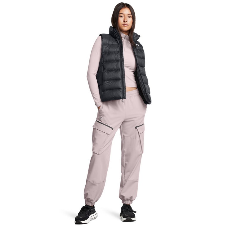 Damskie spodnie treningowe Under Armour Unstoppable Cargo Pant - beżowe