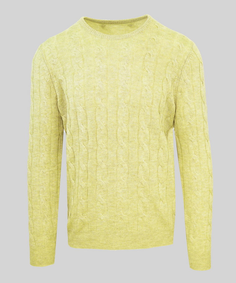 Swetry marki Malo model IUM023FCB22 kolor Zółty. Odzież męska. Sezon: Cały rok