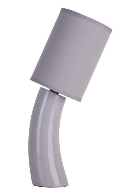 Lampka CERAMICZNA nocna stołowa abażur 2978 GREY