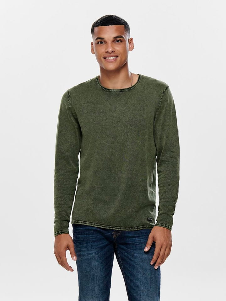 ONLY & SONS Sweter w kolorze khaki