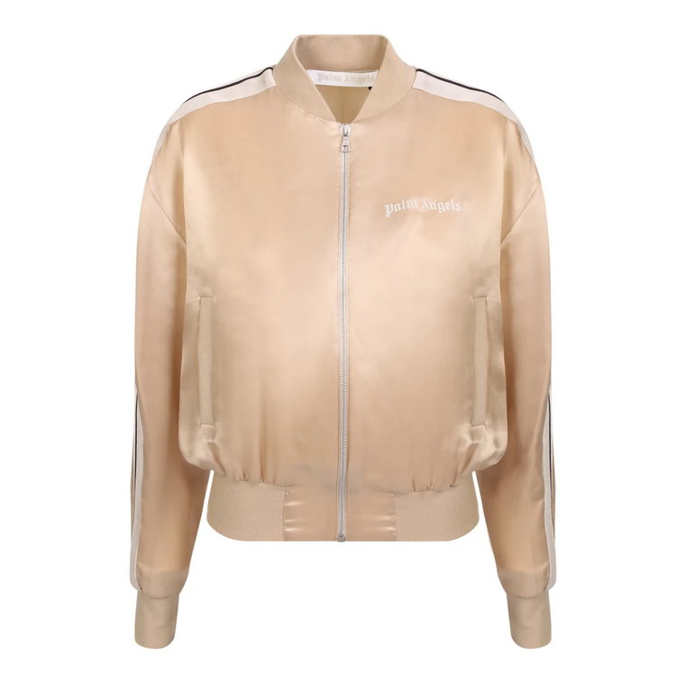 Luksusowa sportowa kurtka bomber z detalami w paski Palm Angels