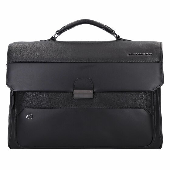 Piquadro Martin Briefcase Leather 42 cm Laptop Compartment black