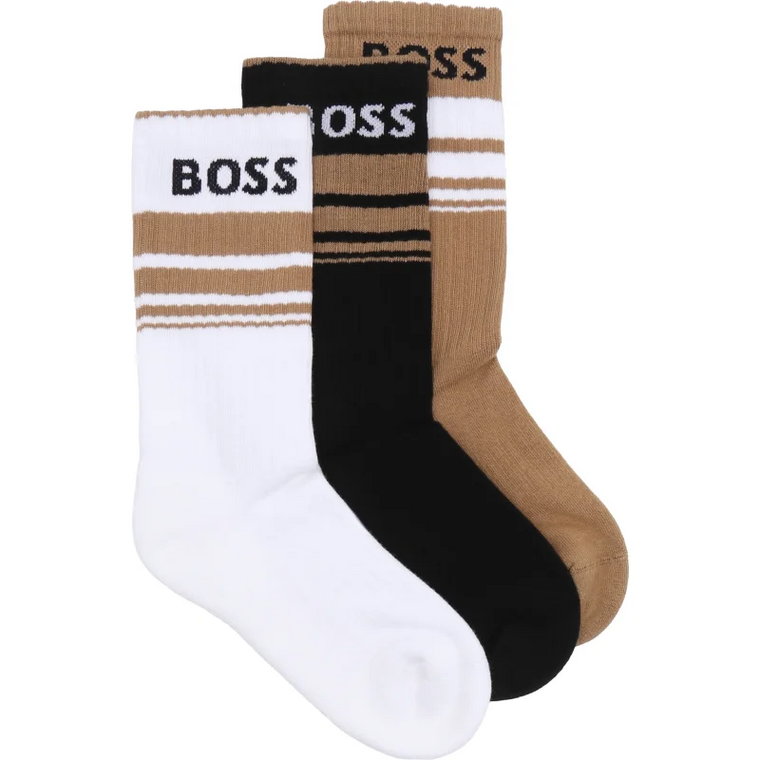 BOSS BLACK Skarpety 3-pack 3P QS Rib Stripe CC