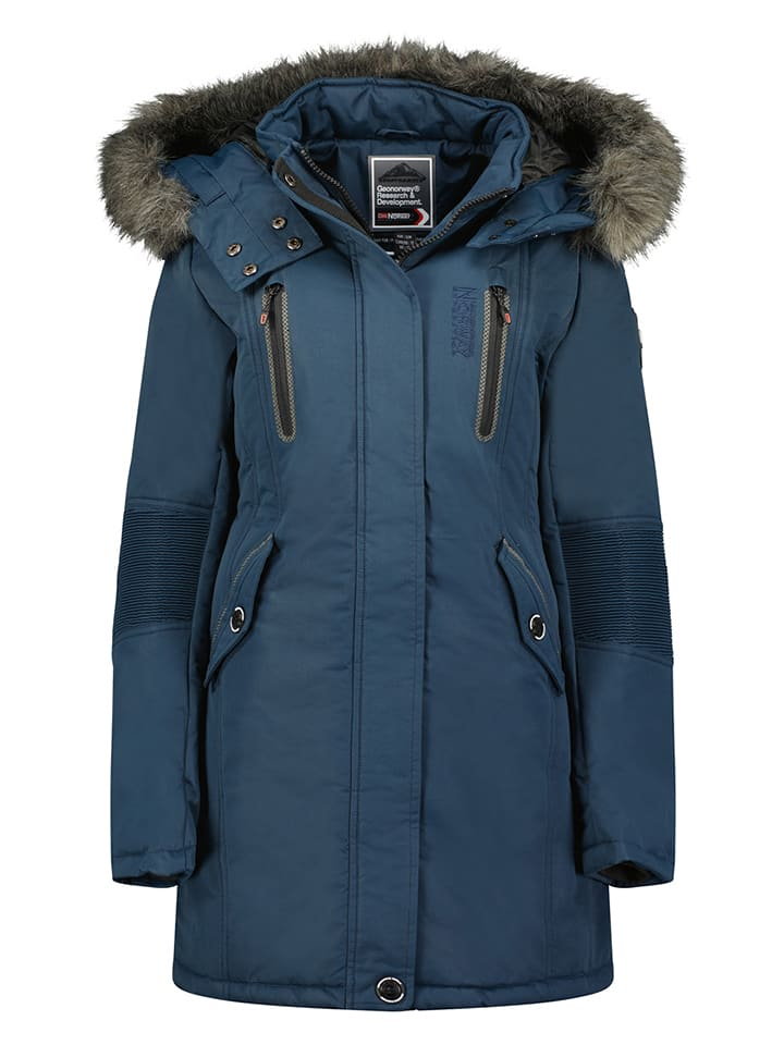 Geographical Norway Parka "Coraly" w kolorze granatowym