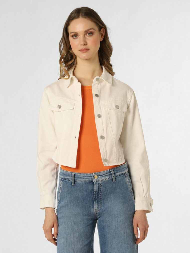Marie Lund - Damska kurtka jeansowa, biały