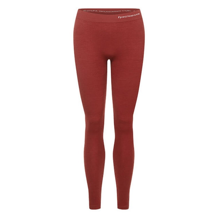 Damskie legginsy termoaktywne Fjord Nansen Oxiva Merino oaky red - S/M