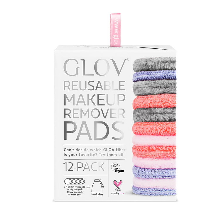 Glov Reusable Makeup Remover Pads Wielorazowe płatki 12 szt Akcesoria do pielęgnacji