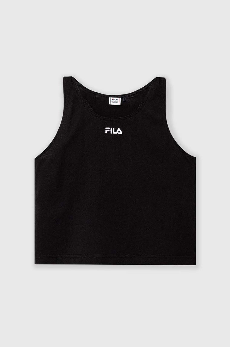 Fila top bawełniany dziecięcy BELI MANASTIR kolor czarny