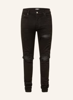 Amiri Jeansy W Stylu Destroyed mx1 Plaid Skinny Fit schwarz