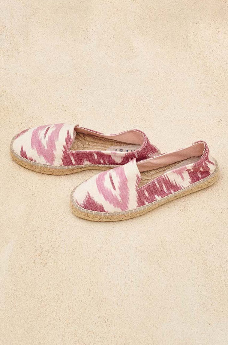 Manebi espadryle Tulum Flat Espadrilles kolor różowy G 1.7 N0