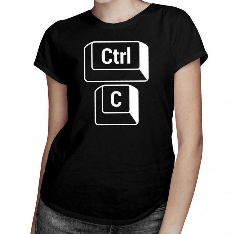 Ctrl + C - dla mamy - damska koszulka z nadrukiem