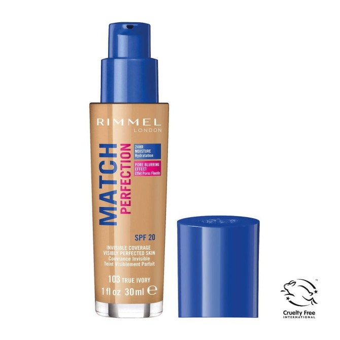 Rimmel Match Perfection Foundation podkład dopasowujący się do cery 103 True Ivory SPF20 30ml