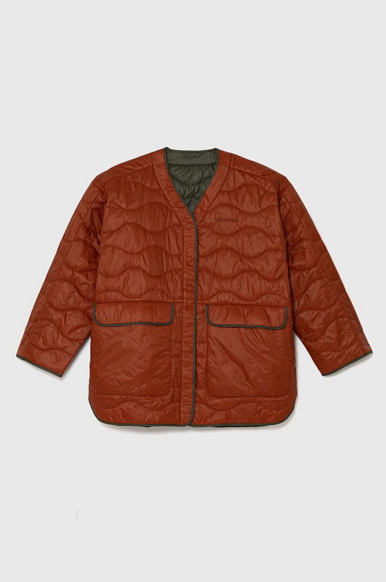 Peak Performance kurtka dwustronna Quilted damska kolor pomarańczowy przejściowa oversize