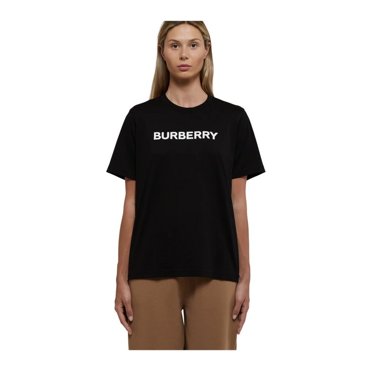 Czarne koszulki i pola Burberry