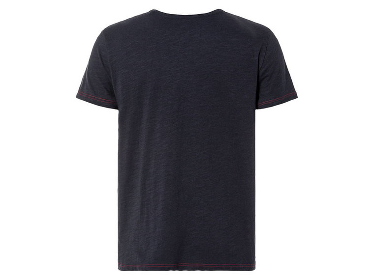 LIVERGY T-shirt męski z bawełny, z nadrukiem (S (44/46), Granatowy)
