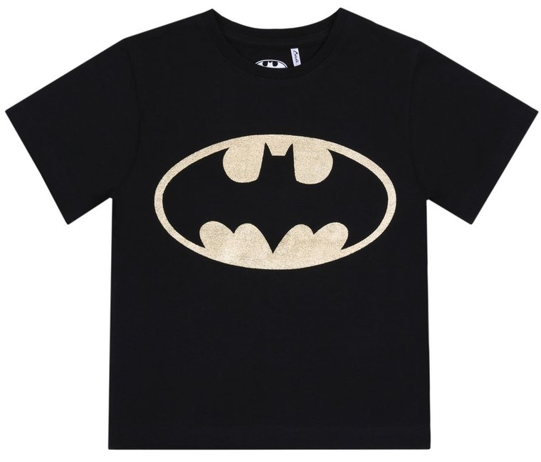 Czarna, chopięca koszulka/t-shirt ze złotym logo BATMAN DC COMICS 9-10 lat 140 cm