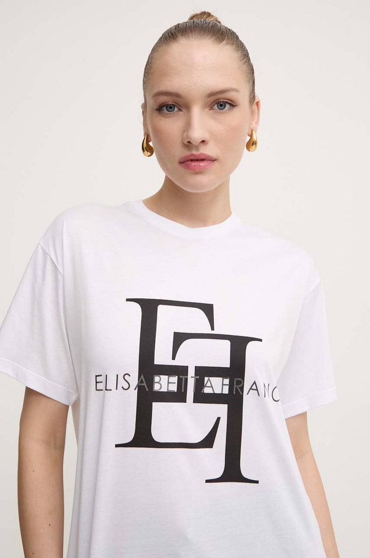 Elisabetta Franchi t-shirt damski kolor biały MA54N46E2