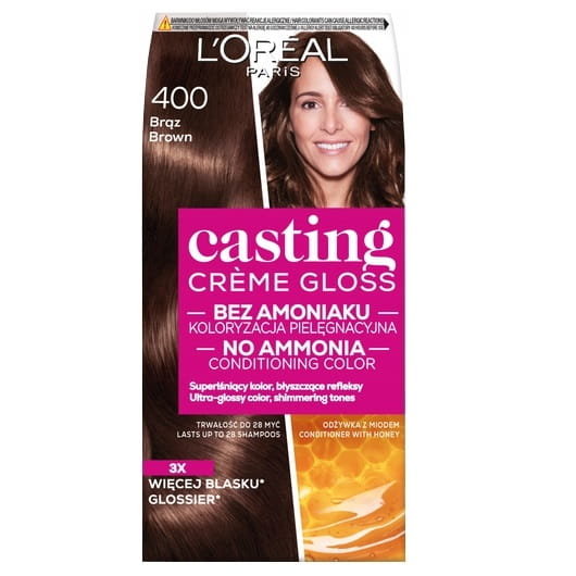 L'Oreal Paris Casting Creme Gloss farba do włosów 400 Brąz