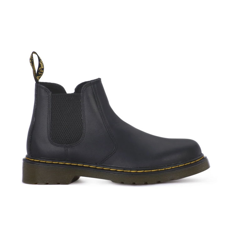 Czarne Buty Anfibio z Miękkiej Skóry Dr. Martens