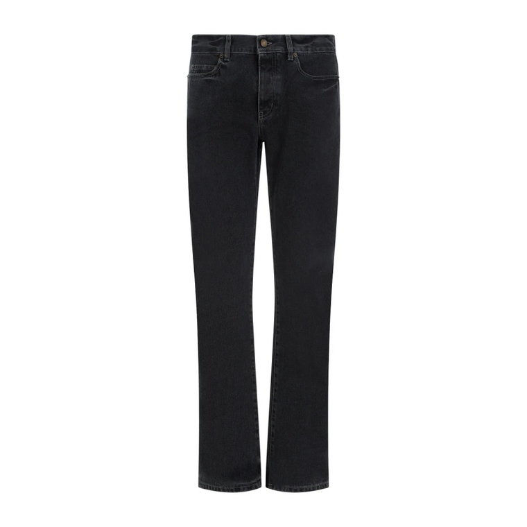 Czarne Slim Fit O-Beryl Jeans Saint Laurent