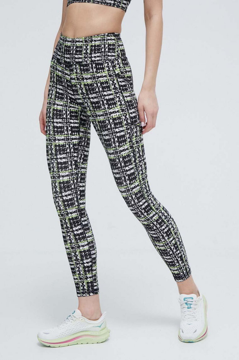 Dkny legginsy damskie kolor czarny wzorzyste DP3P2950