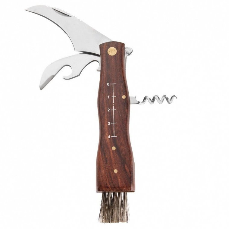 Nożyk do grzybów z pędzelkiem do czyszczenia nóż grzybiarza scyzoryk korkociąg kod: O-831681
