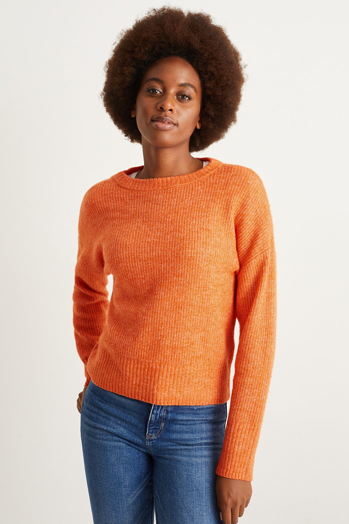 C&A Sweter, Pomarańczowy, Rozmiar: L