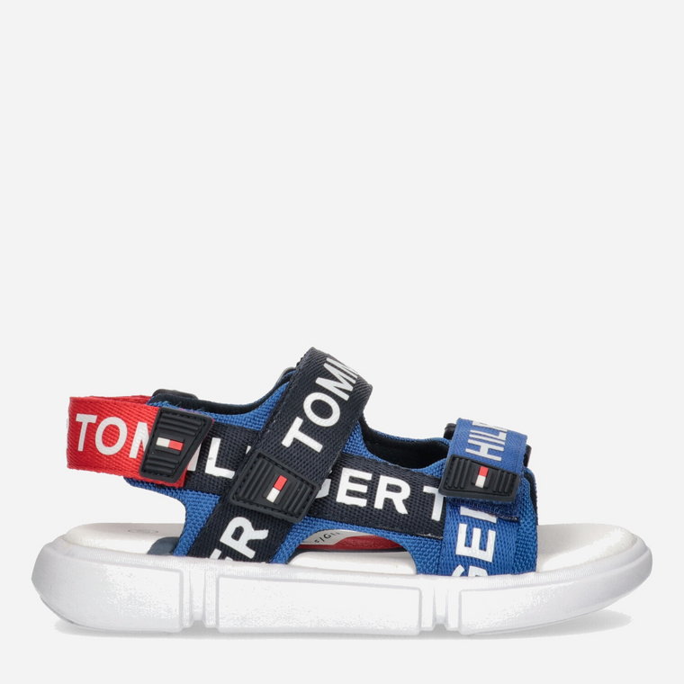 Sandały dziecięce Tommy Hilfiger Logo Velcro Sandal T3X2-32910-1590Y255 39 Royal/Blue/Red (8052578197714). Sandały dziewczęce