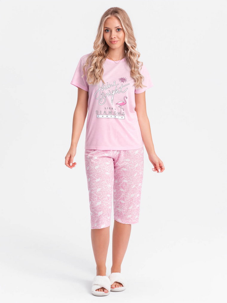 Piżama damska ULR352 - różowa