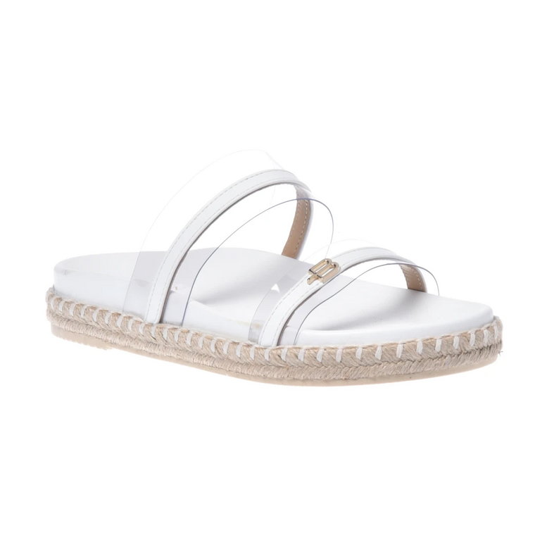 Slipper in white nappa leather Baldinini