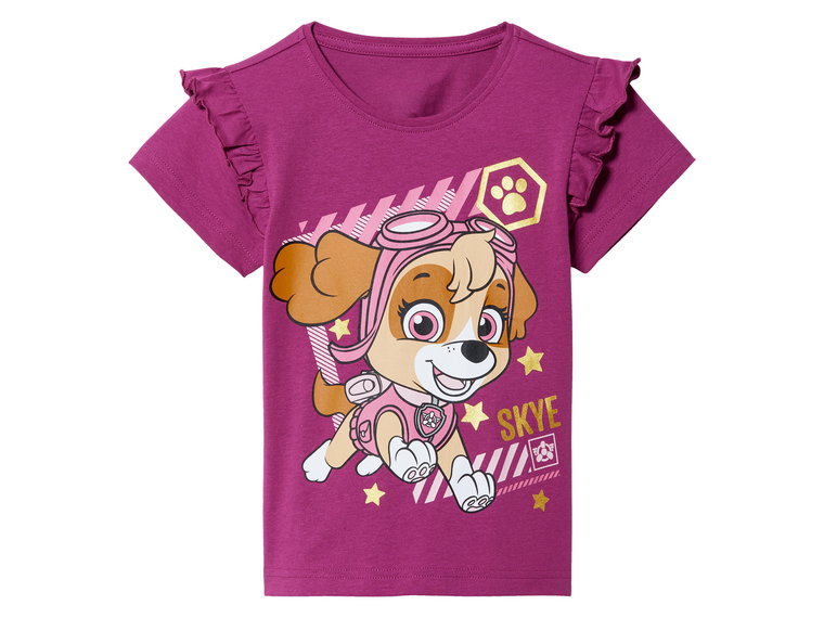 T-shirt dla małych dzieci z nadrukiem Paw Patrol (Fioletowy, 98 - 104)