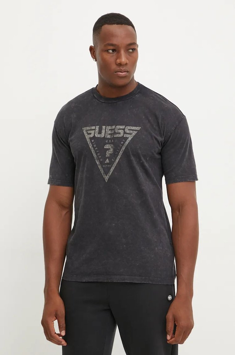 Guess t-shirt bawełniany ALIOTH męski kolor czarny z nadrukiem Z4BI05 K8FQ4