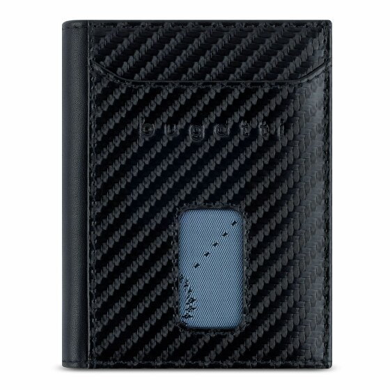 bugatti Secure Slim Portfel Ochrona RFID Skórzany 8 cm schwarz