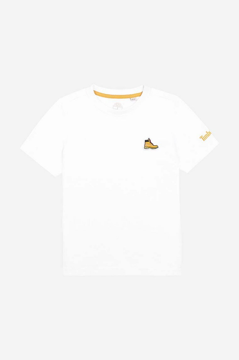 Timberland t-shirt bawełniany dziecięcy Short Sleeves Tee-shirt kolor biały gładki