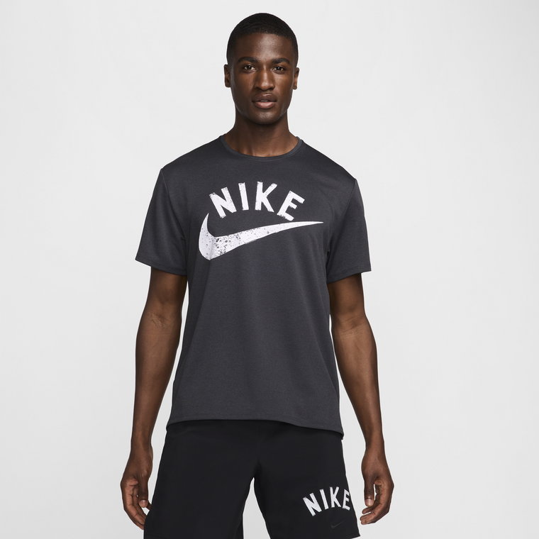 Męska koszulka z krótkim rękawem do biegania Dri-FIT Nike Miler - Szary