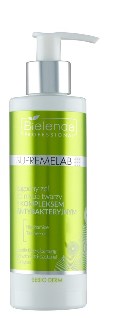 Bielenda Professional Supremelab SeBIODerm Łagodny żel do mycia twarzy z Kompl. Antybakt.