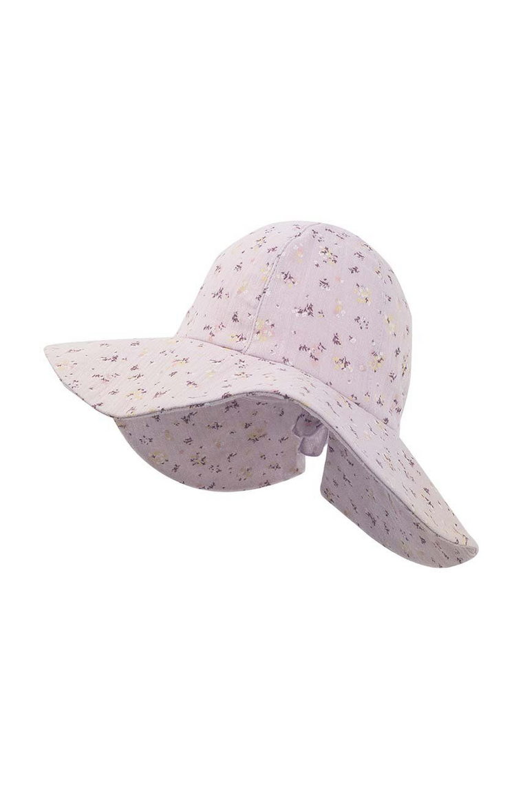 Jamiks kapelusz bawełniany dziecięcy MAFIFI kolor fioletowy bawełniany