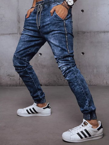 Spodnie męskie jeansowe joggery niebieskie Dstreet UX3723