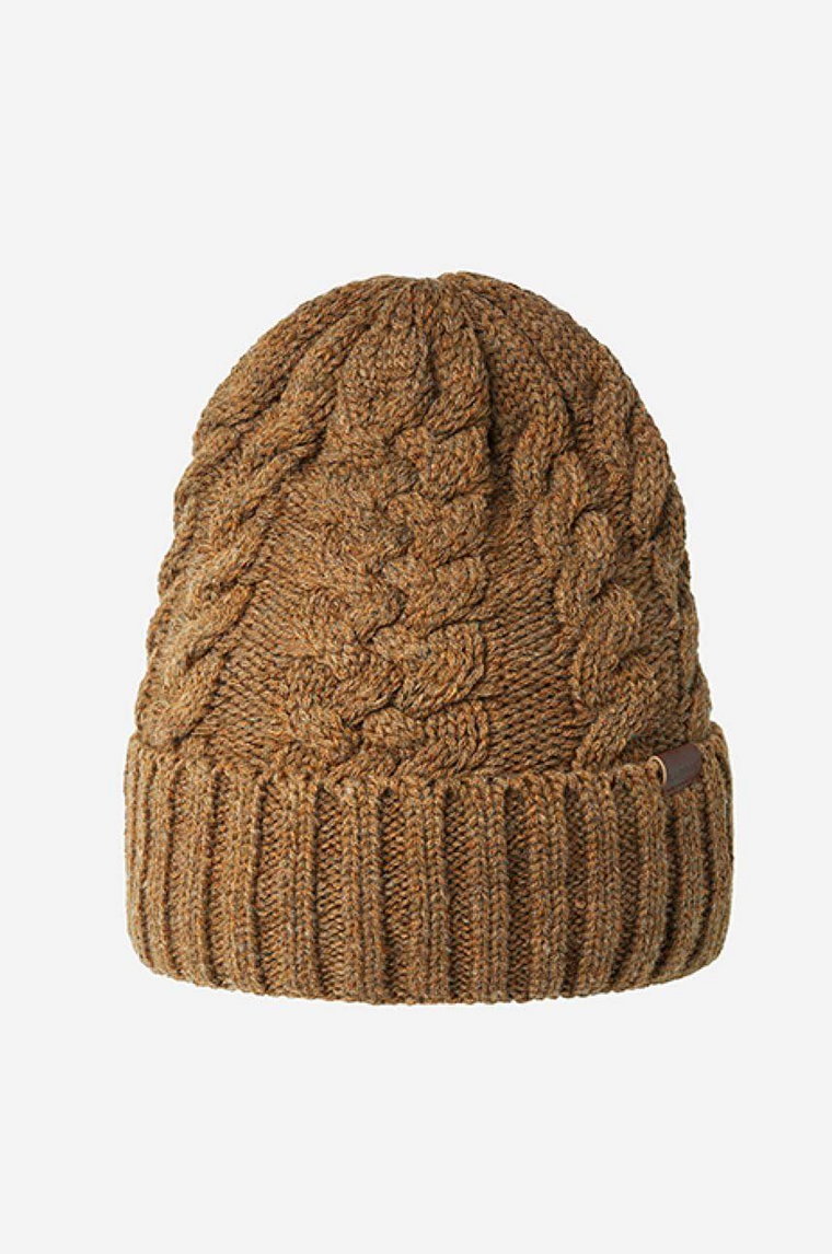 Kangol czapka Cable Beanie HEATHER kolor brązowy z grubej dzianiny K3376HT-TANHEATHER