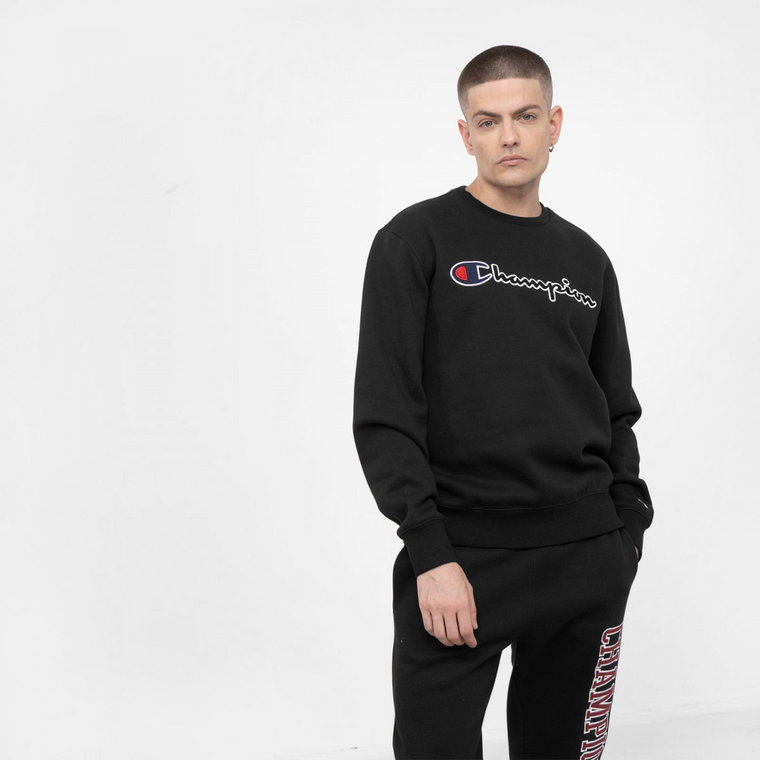 Męska bluza dresowa nierozpinana bez kaptura CHAMPION Crewneck Sweatshirt - czarna