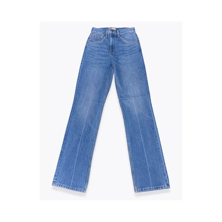 Klasyczne Niebieskie Straight Jeans Tory Burch