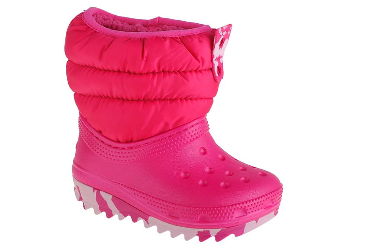 Crocs Classic Neo Puff Boot Toddler 207683-6X0, Dla dziewczynki, Różowe, śniegowce, syntetyk, rozmiar: 20/21