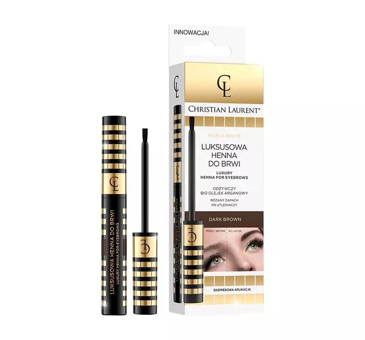 CHRISTIAN LAURENT LUKSUSOWA HENNA DO BRWI JEDNOSKŁADNIKOWA DARK BROWN 6ML