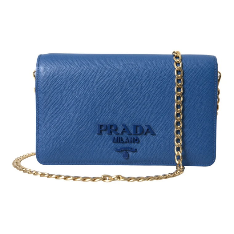 Elegancka Monogramowa Skórzana Torba na Ramię Prada